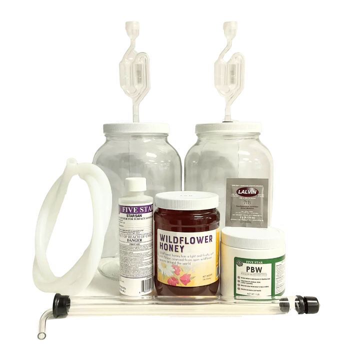 SoCal Brewing Supply's Most Complete 1-Gallon Traditional Mead Making Kit, with Wildflower Honey.