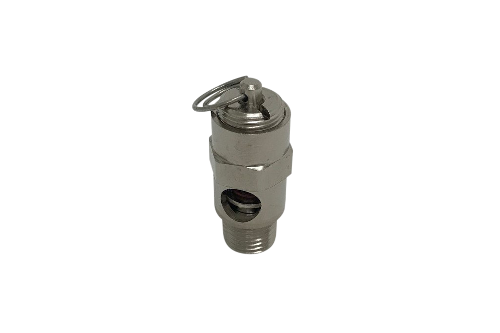 Spike Brewing 15 PSI replacement pressure relief valve with pull ring and quarter inch NPT threads