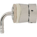 Universal stainless beer faucet tower shank with 1/4 inch barbed tailpiece