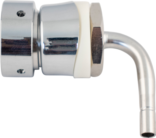 Stainless universal beer faucet tower shank with Duotight-compatible tailpiece