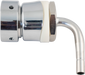 Stainless universal beer faucet tower shank with Duotight-compatible tailpiece