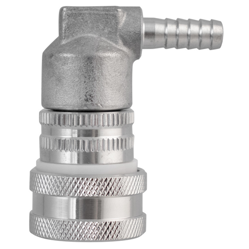 KegLand stainless gas ball lock quick disconnect with 1/4 inch barb