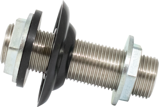 3 inch stainless pass-through beer faucet shank with hex nuts
