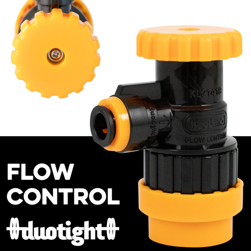 Duotight 8 mm beverage out ball lock disconnect with built in flow control