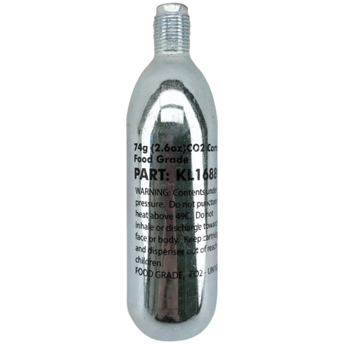 KegLand 74g threaded CO2 cartridge for portable keg regulators