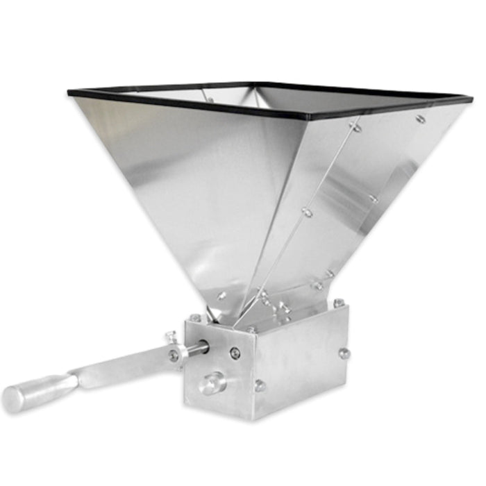 KegLand MaltMuncher 3 roller grain mill assembled with 12 lb hopper