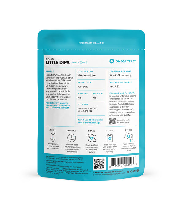 Little DIPA Ale Yeast | Omega Yeast OYL-406