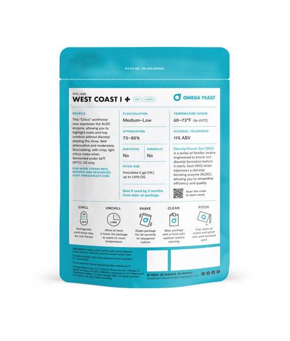 West Coast Ale I + Yeast | Omega Yeast OYL-430