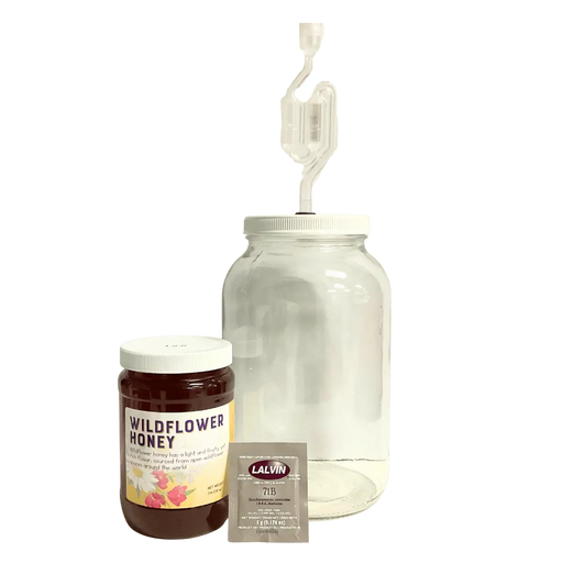 SoCal Brewing Supply's Basics 1-gallon Mead Making Kit, with Wildflower Honey.