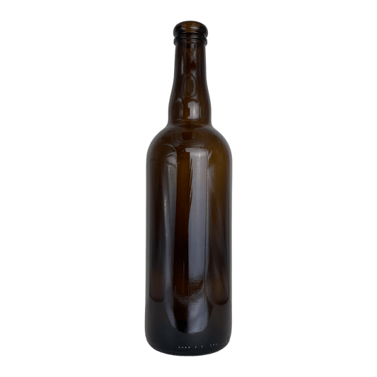 750mL Belgian Bottles for Cork & Wire Cage | Case of 12 Belgian Amber Beer Bottles