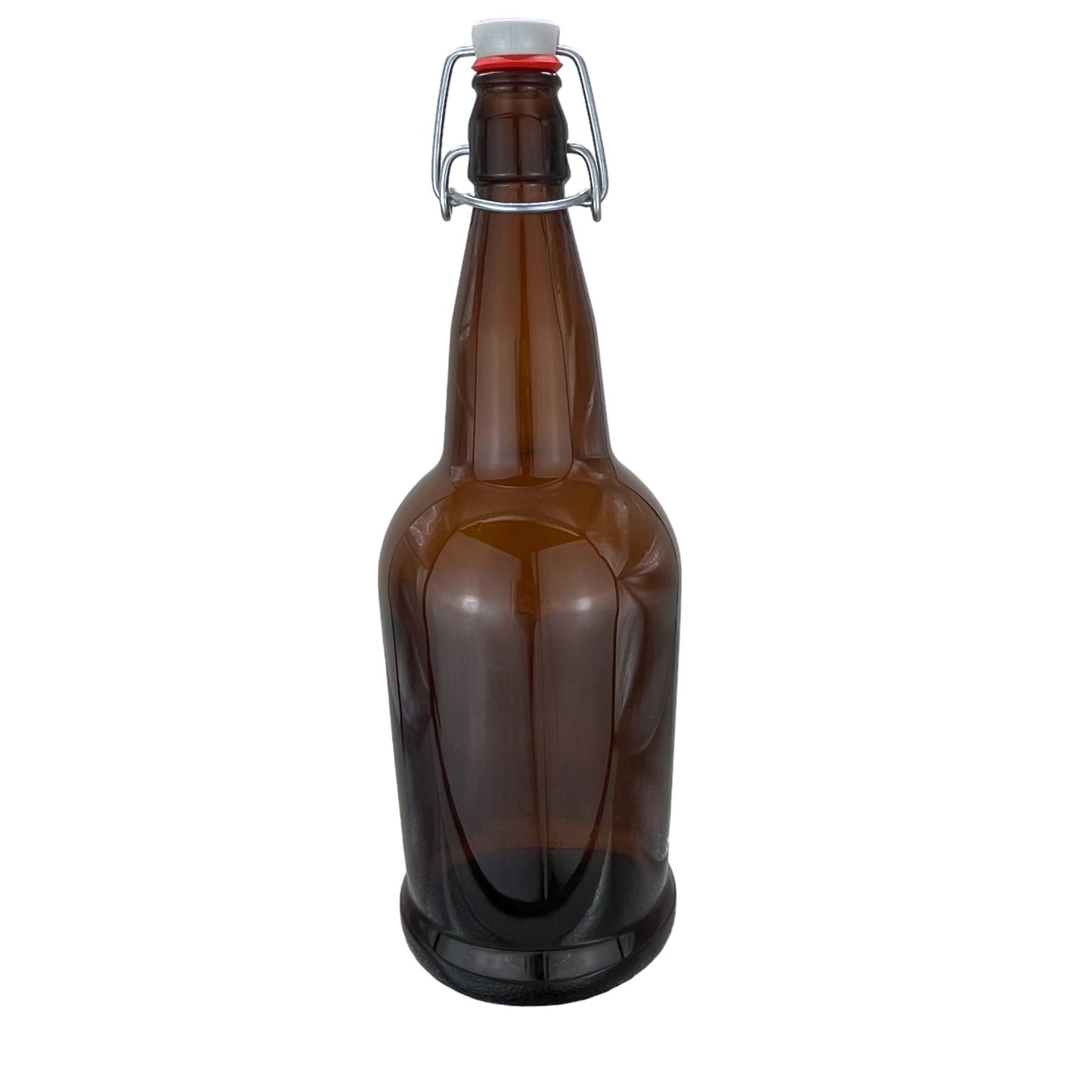 1 Liter Amber Swing Top Glass Bottles | 32 oz Reusable Brown Flip Top Bottles | Case of 12