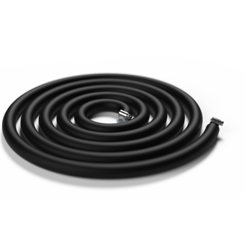 Coiled 6' Insulated Tubing with hose clamps on the ends.