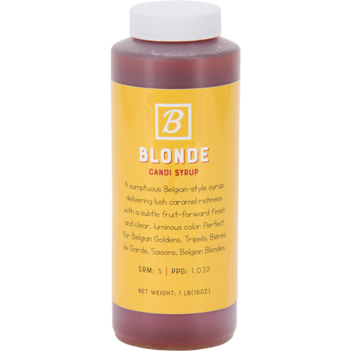 Brewmaster Blonde Belgian Candi Syrup 1 lb bottle for brewing Belgian-style beer