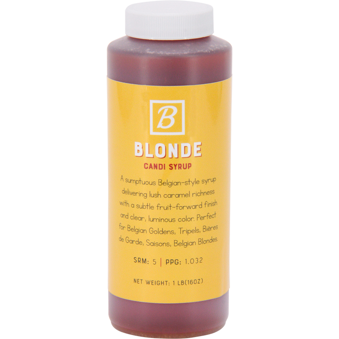 Brewmaster Blonde Belgian Candi Syrup 1 lb bottle for brewing Belgian-style beer