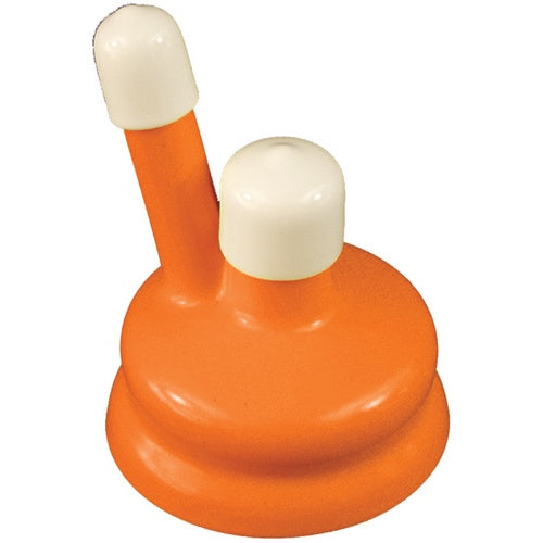 Flexible Orange carboy cap for smooth neck fermenters, compatible with airlocks, racking canes, thermowells, blowoff tubes and more,  for all your fermentations.