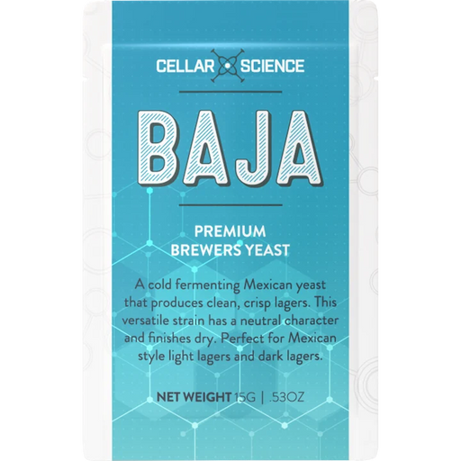 CellarScience Baja Mexican Lager Dry Yeast 15g sachet packaging