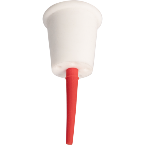 Image of CellarScience's cutting edge innovation, a more sanitary airlock, side view of the medium size.