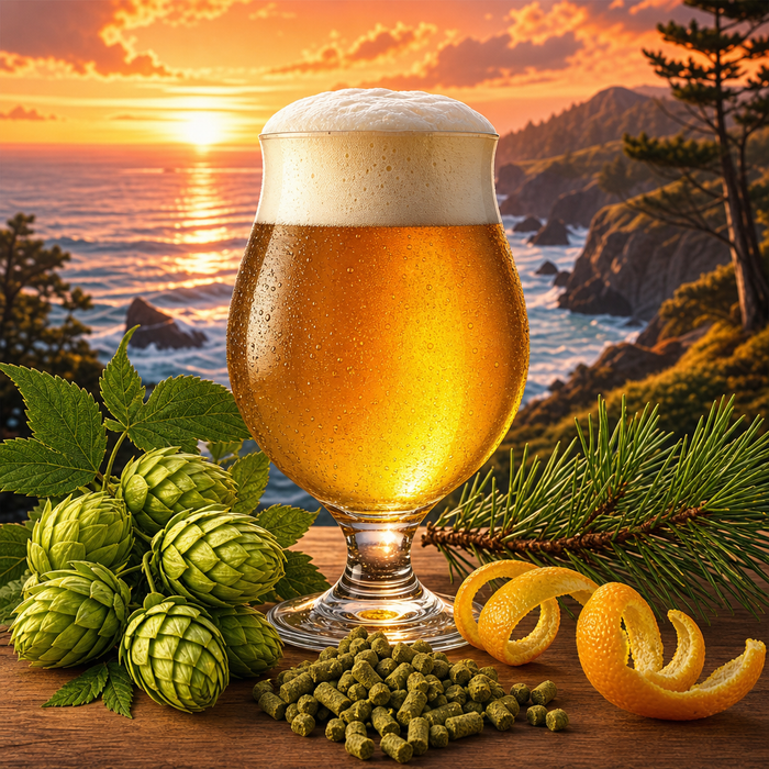 Coast Is Clear West Coast IPA | Extract Recipe Kit | 5 Gallons text-free product artwork