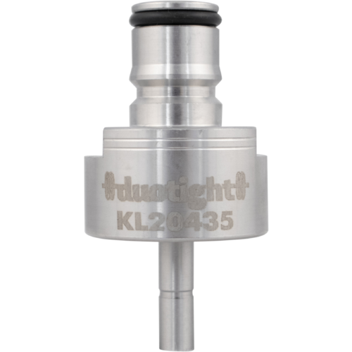 Up close image of the DuoTight KL20435, Quick Disconnect Carbonation adapter for BrewBuilt Flex Chambers