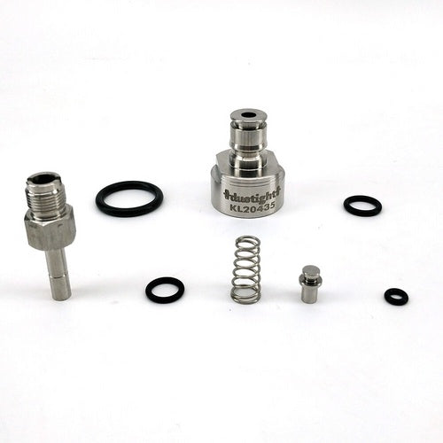 Exploded view of the DuoTight KL20435, Quick Disconnect Carbonation adapter for BrewBuilt Flex Chambers