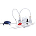 Aeration-oxidation free SO2 test kit with pump, flasks, tubing, pipettes, syringe and reagents