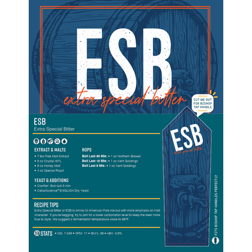 ESB (Extra Special Bitter) | Beginner Beer Recipe Kit | 5 Gallon Brewing Kit