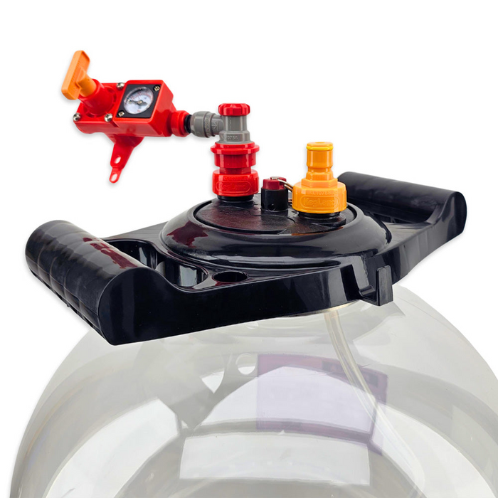 FermZilla Tri-Conical Easy-Grip 27L accessories and included pressure fermentation parts