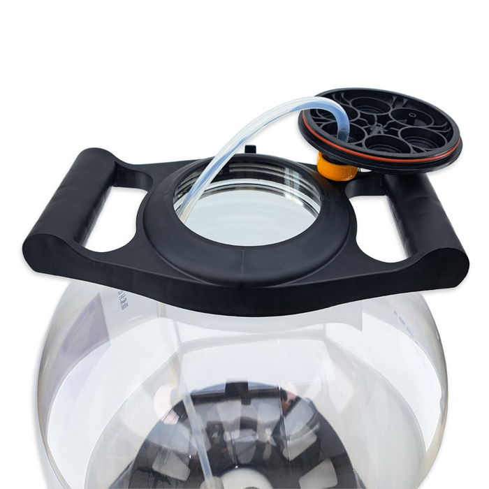 FermZilla Tri-Conical Easy-Grip 27L dimensions and feature graphic