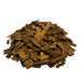 A pile of medium toasted French Oak chips used for flavoring wine and mead, angled view.