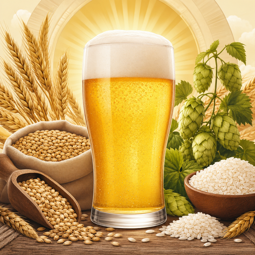 Illustrated artwork for Golden Works Cream Ale recipe kit all-grain version