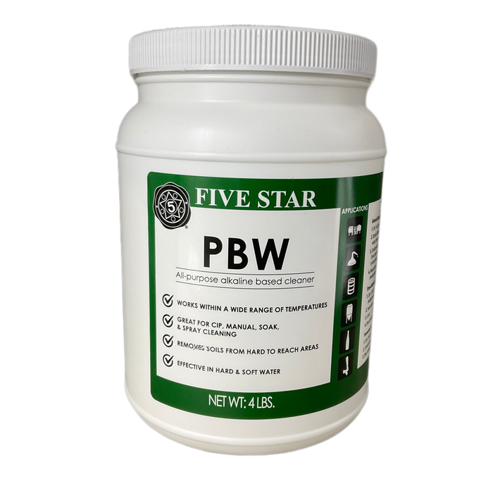 PBW Brewery Cleaner | 4 lb Container | Five Star Chemicals