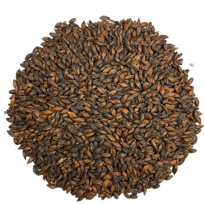 Circular pile of American Chocolate Malted Grain from Briess