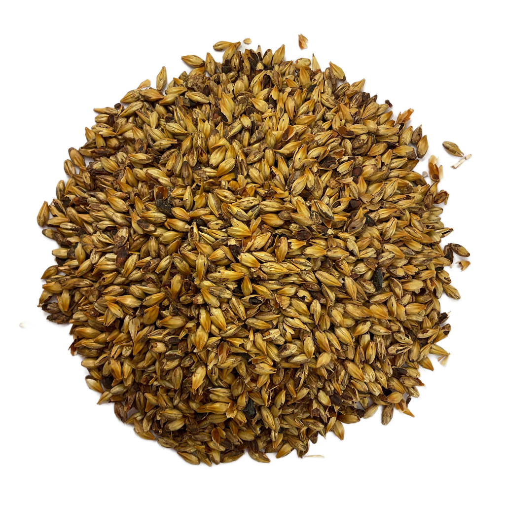 Circular pile of American Caramel 60 Lovibond Malted Grain from Briess