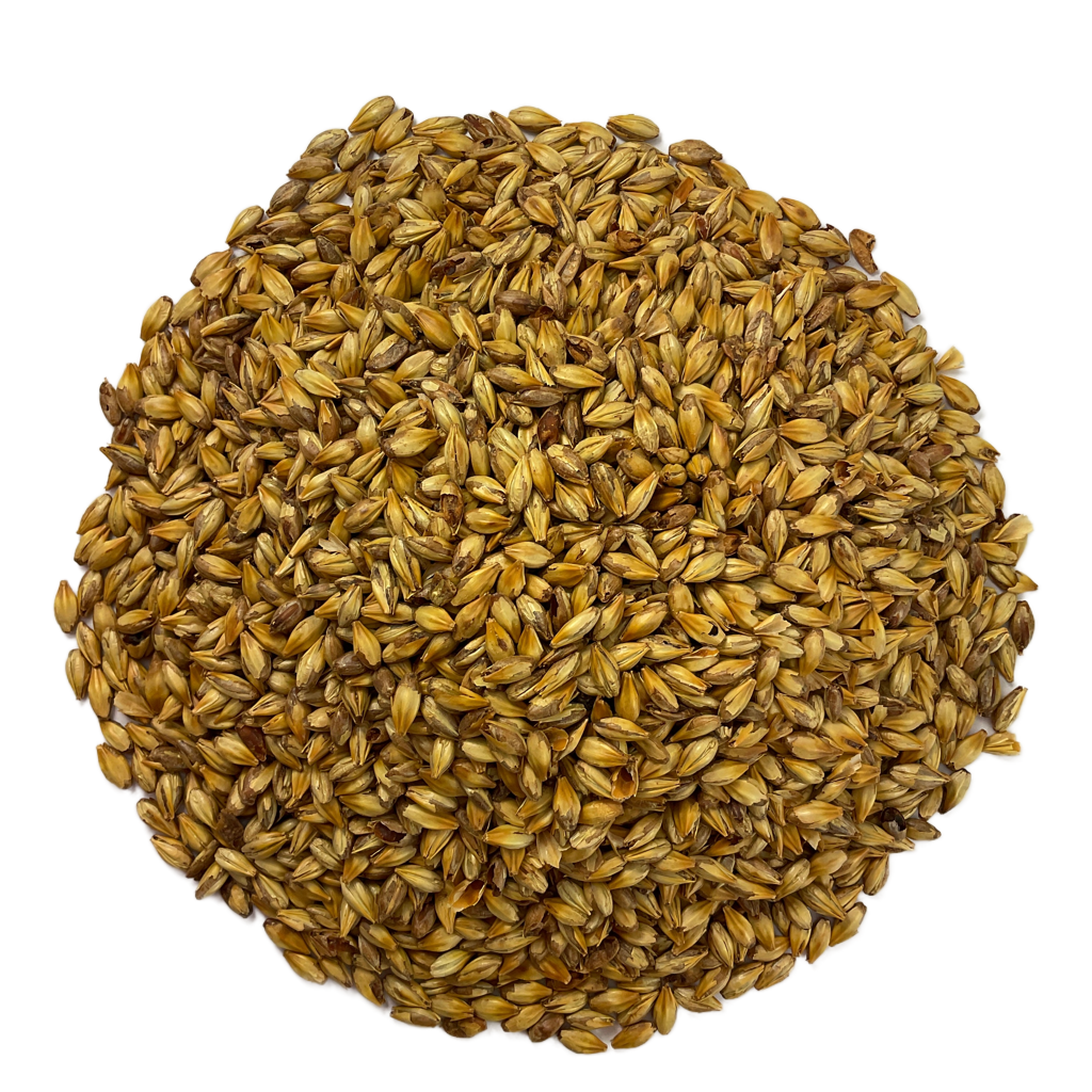 Circular pile of American Caramel 40 Lovibond Malted Grain from Briess