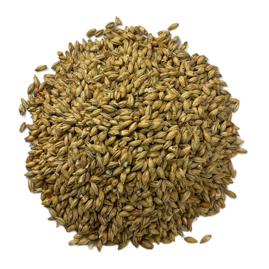 Circular pile of American 2-Row Pale Ale Malted Grain from Briess