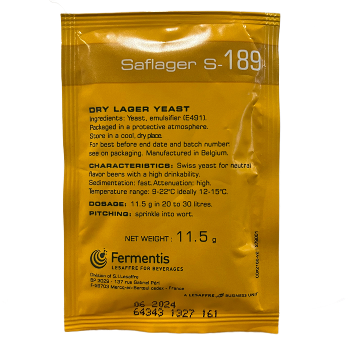 Fermentis SafLager™ S-189 Swiss Dry Lager Yeast