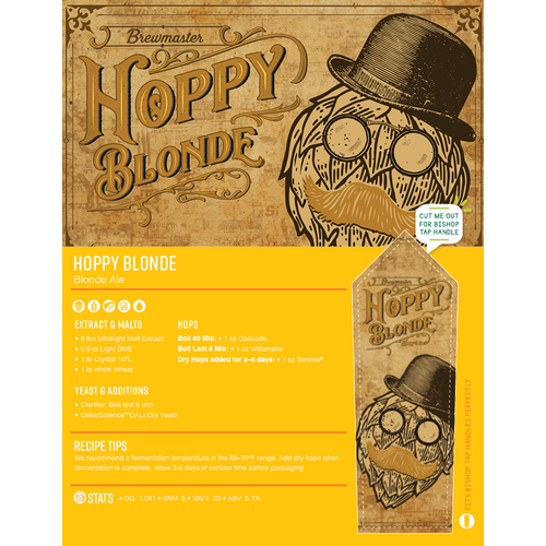 Hoppy Blonde Ale | Beginner Beer Recipe Kit | 5 Gallon Brewing Kit