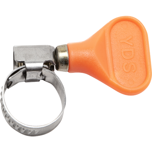 Stainless Hose Clamp 5/8 in. | Color Coded Orange Tool-less Adjustment Tubing Clamp