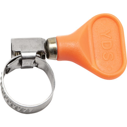 Stainless Hose Clamp 5/8 in. | Color Coded Orange Tool-less Adjustment Tubing Clamp