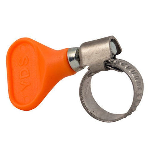 Stainless Hose Clamp 5/8 in. | Color Coded Orange Tool-less Adjustment Tubing Clamp