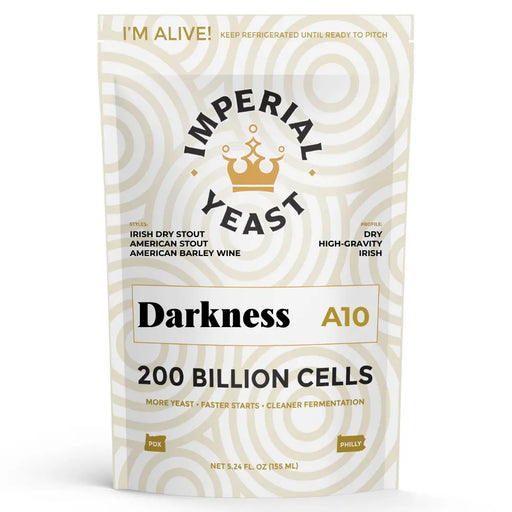 Imperial Yeast Darkness, liquid brewing yeast pouch for beer fermentation.