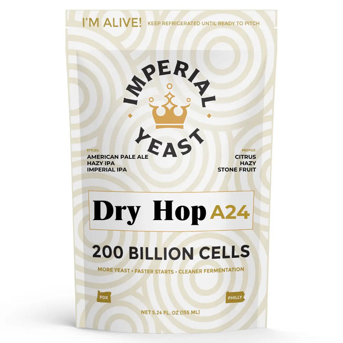 Imperial Yeast Dry Hop, liquid brewing yeast pouch for beer fermentation.