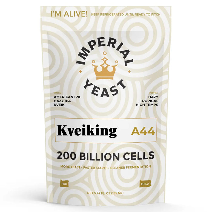Imperial Yeast Kveiking, liquid brewing yeast pouch for beer fermentation.