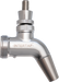 Intertap stainless steel forward-sealing beer faucet with threaded spout