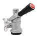 Sanke D-style coupler with black handle and red Kegco logo on a white background.