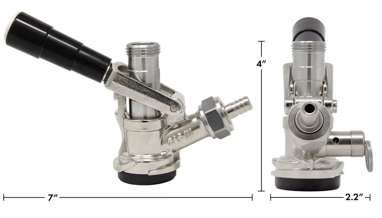 Sanke D-Style Keg Coupler | Kegco (KT85D-L) Commercial Keg Beer Tap