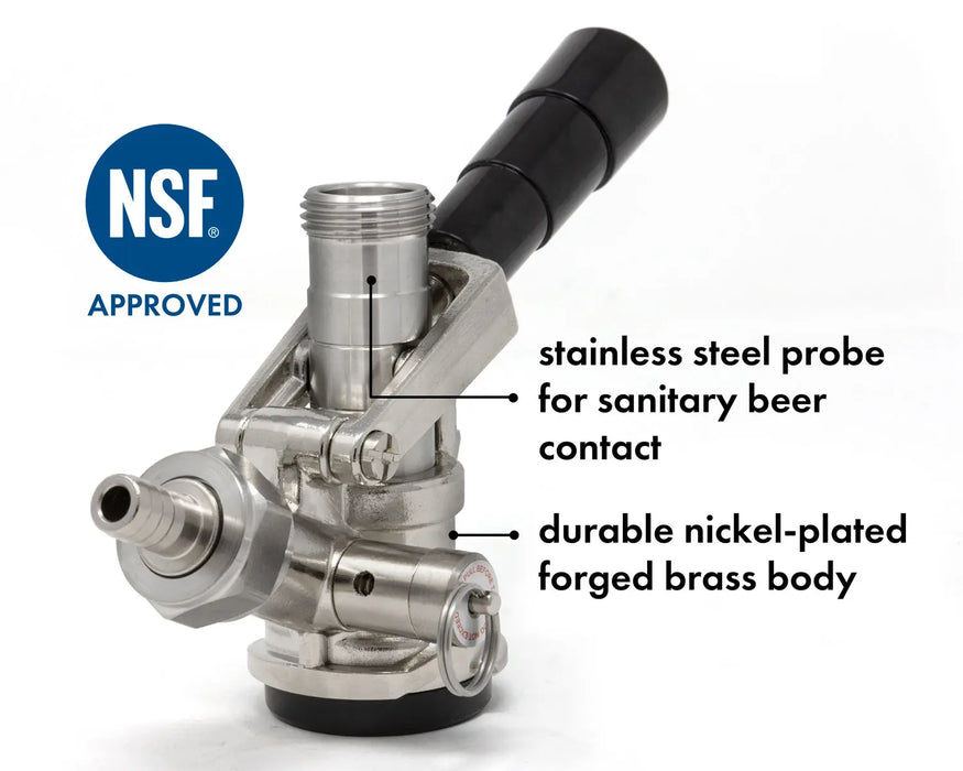 Sanke D-Style Keg Coupler | Kegco (KT85D-L) Commercial Keg Beer Tap