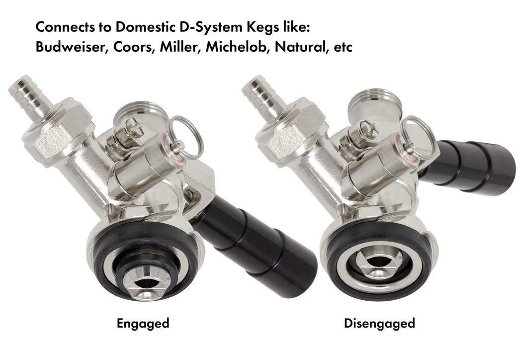 Sanke D-Style Keg Coupler | Kegco (KT85D-L) Commercial Keg Beer Tap