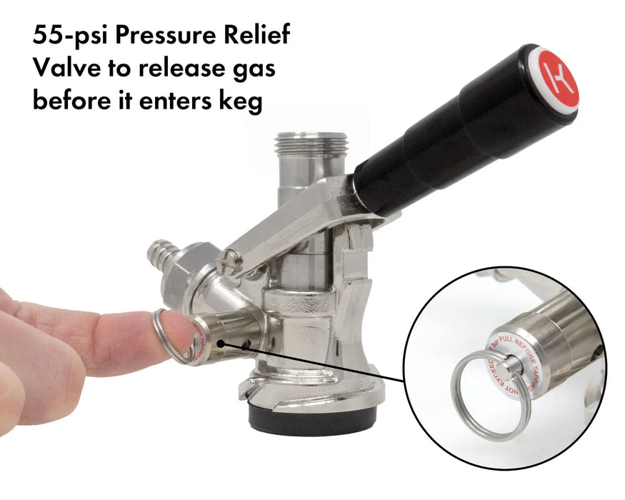 Sanke D-Style Keg Coupler | Kegco (KT85D-L) Commercial Keg Beer Tap