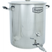 brand stainless steel kettle for use as a hot lauter tun (HLT), mashing, or boiling vessel.